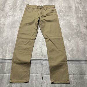 NWT Levis 508 Jeans Men 27x27 Khaki Beige Regular Taper Leg Fit Cotton Pants